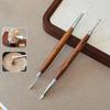 1 шт. Многофункциональная двухсторонняя палочка из сандалового дерева, ручка для клея для нейл-арта, японская силиконовая ручка для гравировки, клей для царапин, инструмент для тиснения и росписи для нейл-арта