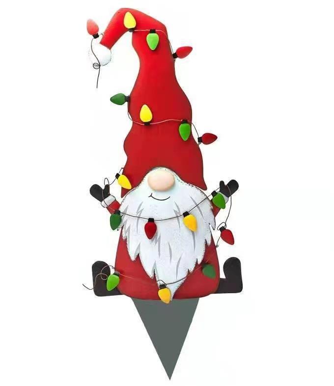 Садовый декор для улицы, Гномы Железное украшение Втыкаемое для декора, Колышки для двора для газона, заднего двора, крыльца, садовые украшения