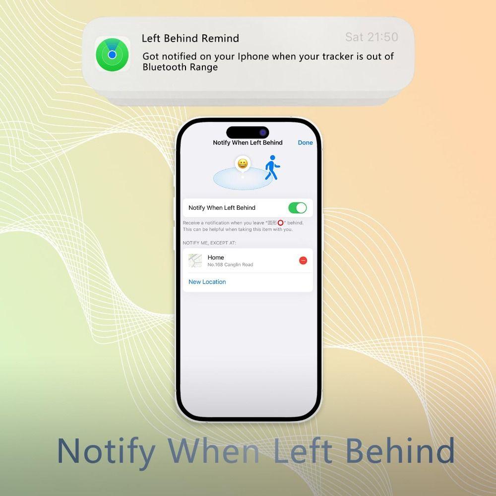 Round Smart Tag IP67 Item Locator Colorful Bluetooth Luggage Pet Tracker  for IOS Only