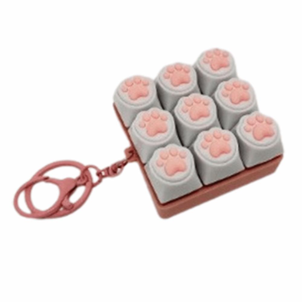 Mechanical Keycaps Cat Paw Keychain 9 Keyboard Stress Relief Pendant  Pass Time