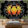 Sun And Moon Astrology Tapestry Celestial Boho Hippie Floral Plant Tapestries Wall Hanging Aesthetic Room Decoration Posters