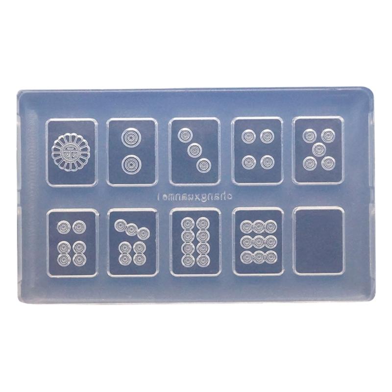 4 упаковки, формы для ногтей Маджонг, формы для литья эпоксидной смолы Маджонга, силиконовые формы для рукоделия, игровой набор маджонг