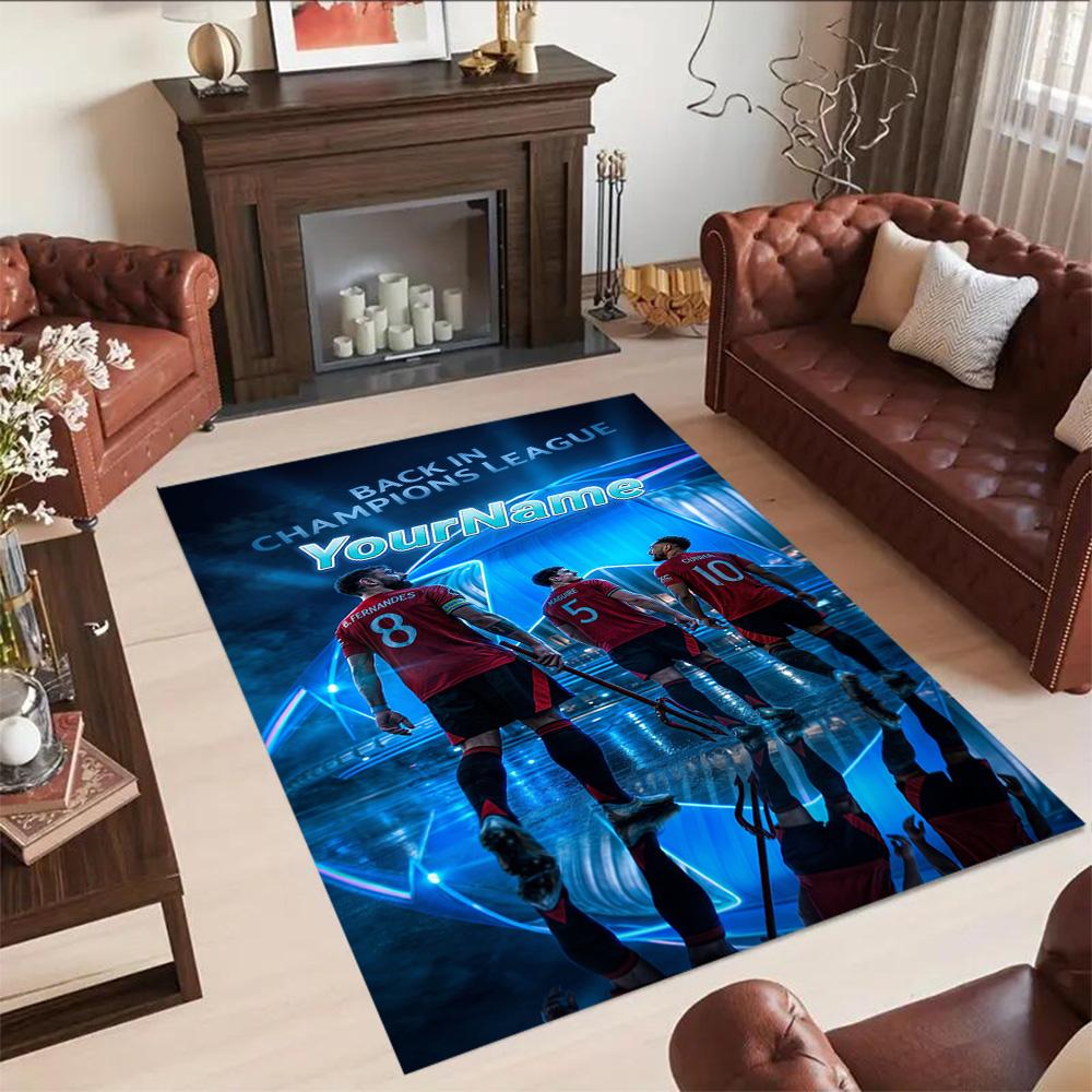Manchester Personalized Text Area Rug Perfect for Bedrooms Game Room Living Rooms Dormitory Anti-slip Rug Office home decor Spiritual Gift