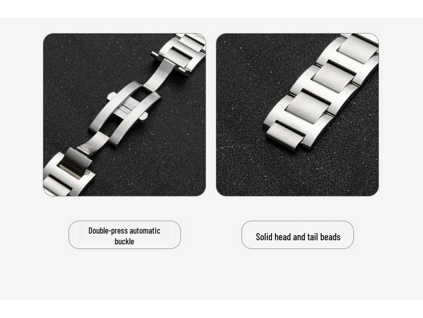 Запасной ремешок из нержавеющей стали для Cartier Ballon Bleu - Мужской и женский браслет для часов с выпуклым креплением