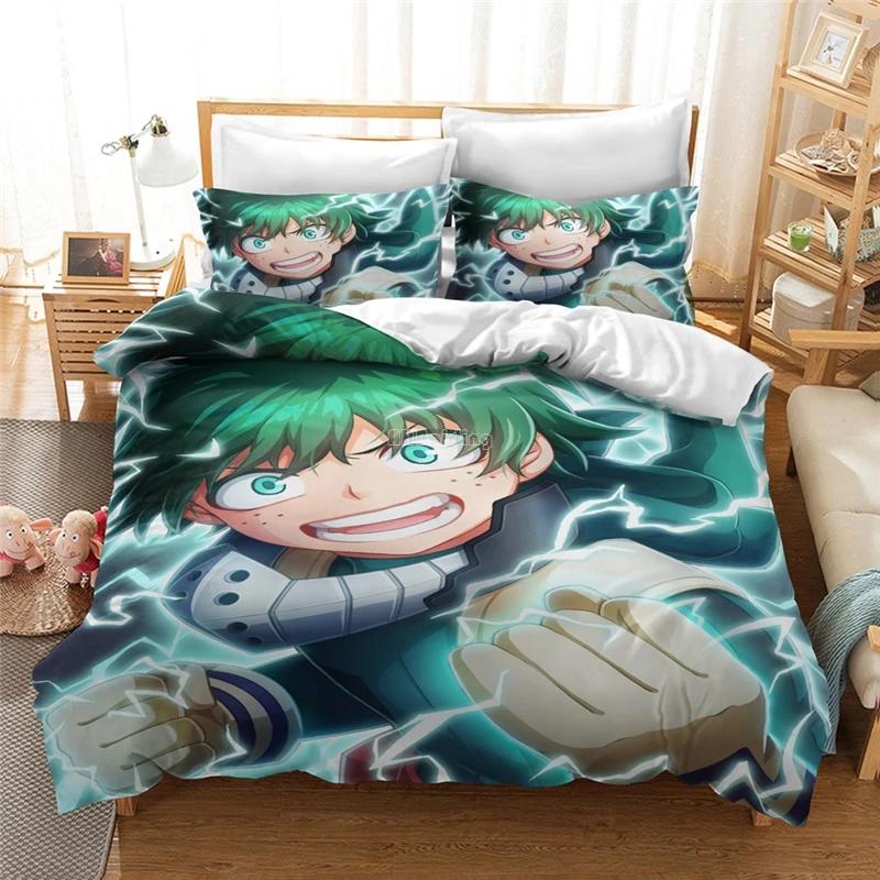 Домашний текстиль 3d My Hero Academia Постельное белье Комплект Midoriya Izuku Пододеяльник Наволочка Twin Full Queen King Size Одеяло Покрывало Комплект