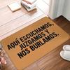 Cute Shoes Slogan We Listen Judge Laugh Front Door Mat Anti-Slip Outdoor Doormat Kitchen Bedroom Entrance Rug Carpet