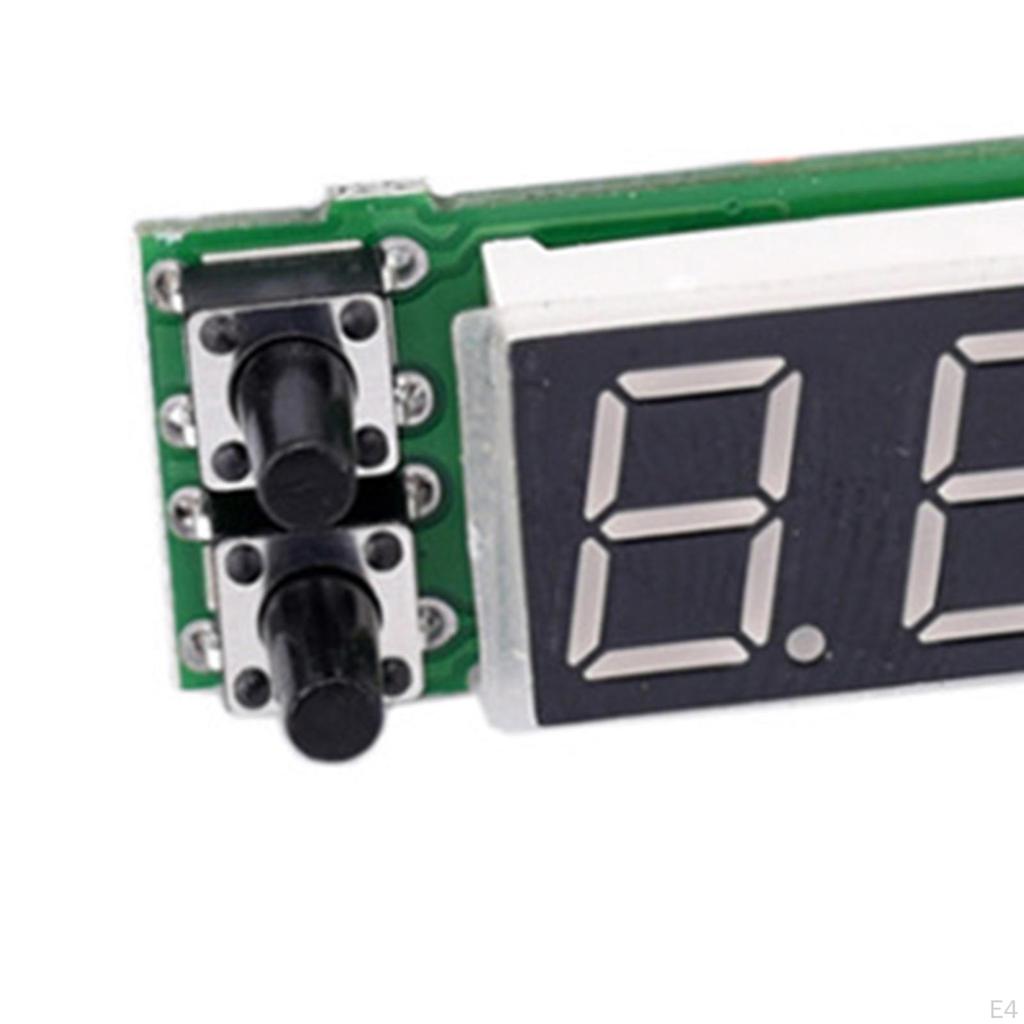 Automobile Car Clock Temperature Voltage Monitor Panel Meter LED Digital Display Compact Premium