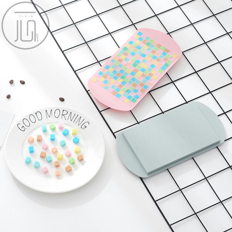 160 Маленький квадратный силиконовый лоток для льда, мини-форма для измельченного льда, льдогенератор, форма для кубиков льда, коробка для льда