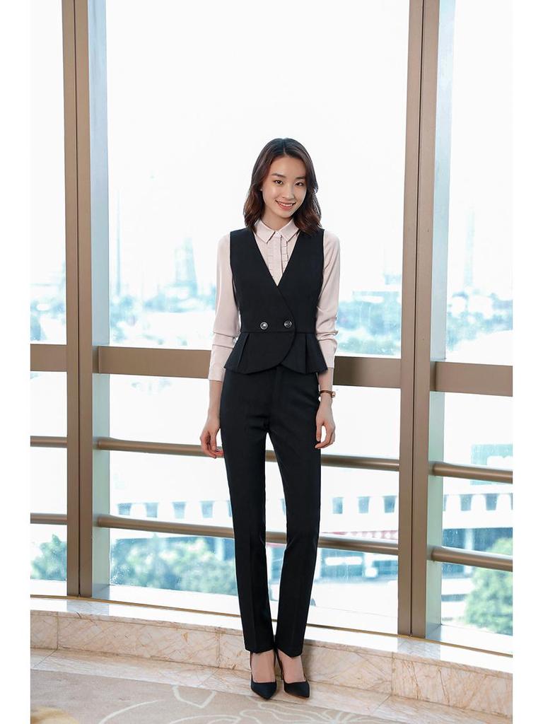 Women's High-End Formal Suit for Autumn/Spring - Elegant Workwear for Beauty Salon & Jewelry Store