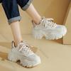Fashion New Women Platform Sneakers Fashion Beige Sport Shoes Women 2025 Autumn Casual Chunky Sneakers Women Mesh Tenis Vulcanize Shoes