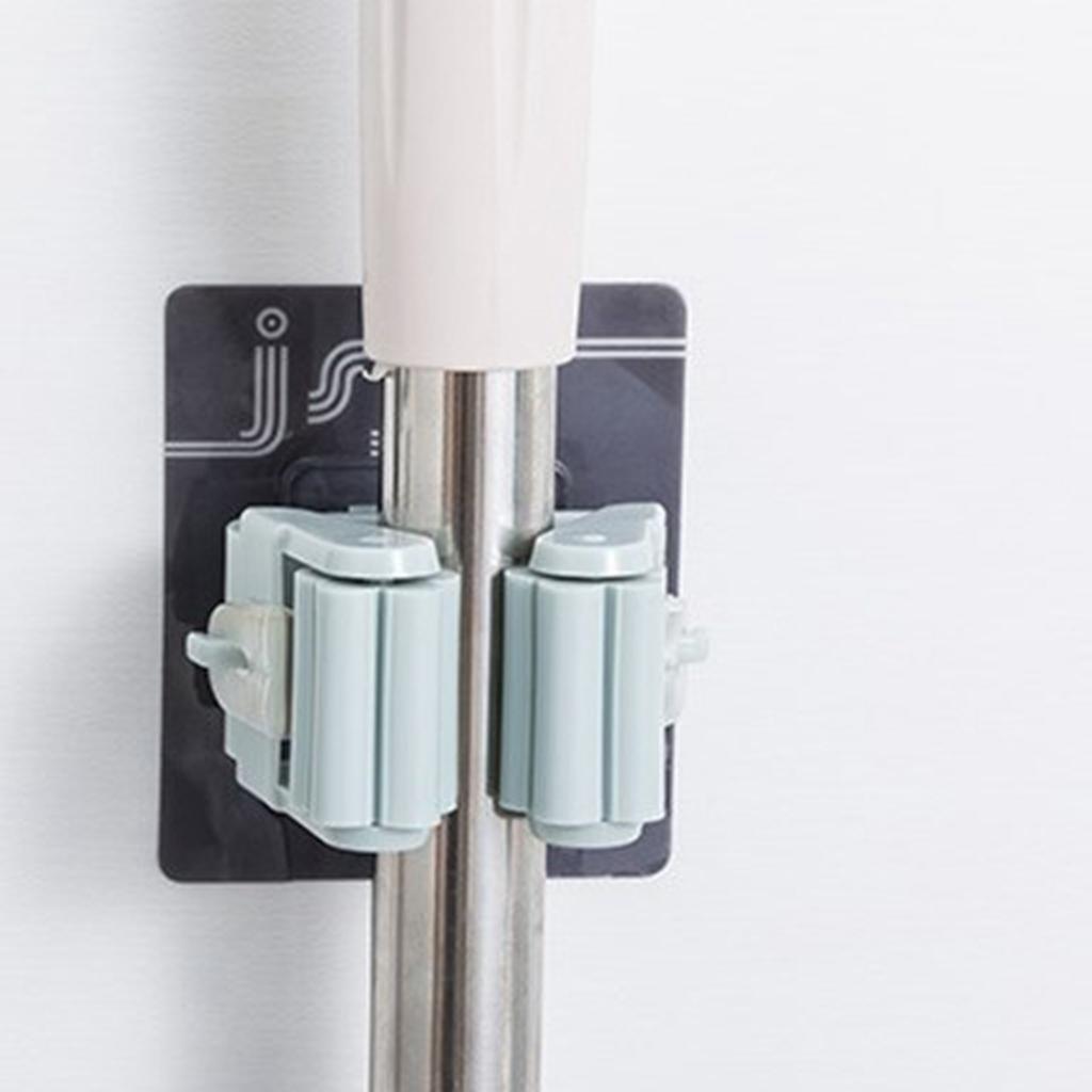 Держатель для швабры и метлы настенный ABS-пластиковый органайзер для швабры и метлы без сверления с присоской для