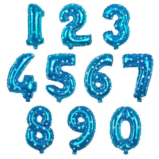 16 32 Inch Big Foil Helium Number Balloon 0-9 Figures Birthday Party Decorations Kid Wedding Balloon