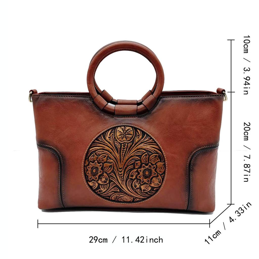 Shoulder Bags for Women Luxury Handbags Designer Retro Handmade Embossed Messenger Purse Bags