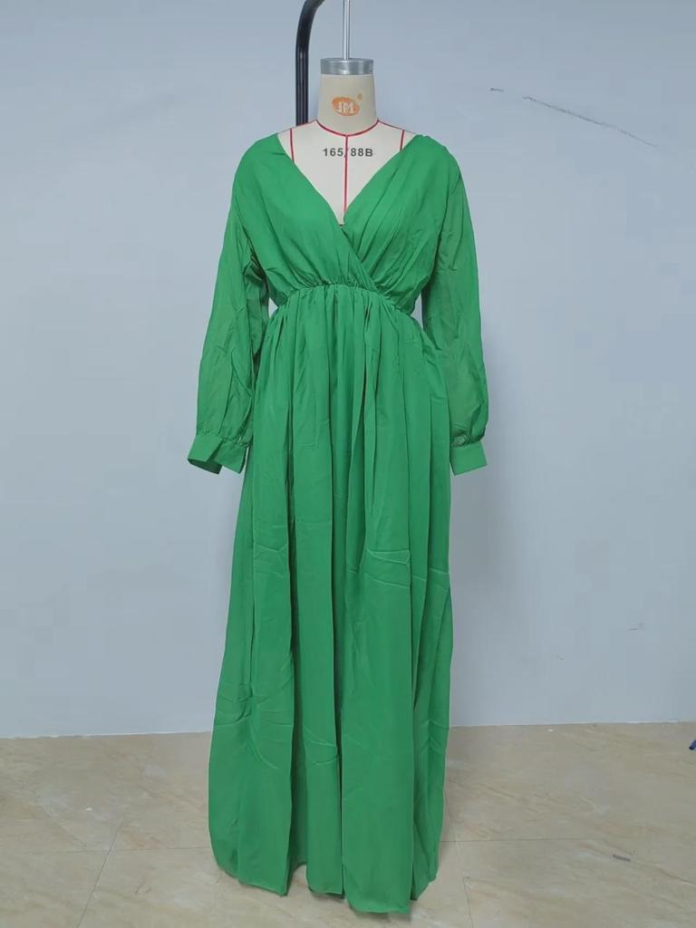 Длинное платье из желтого шифона в стиле ретро с высокой талией и поясом