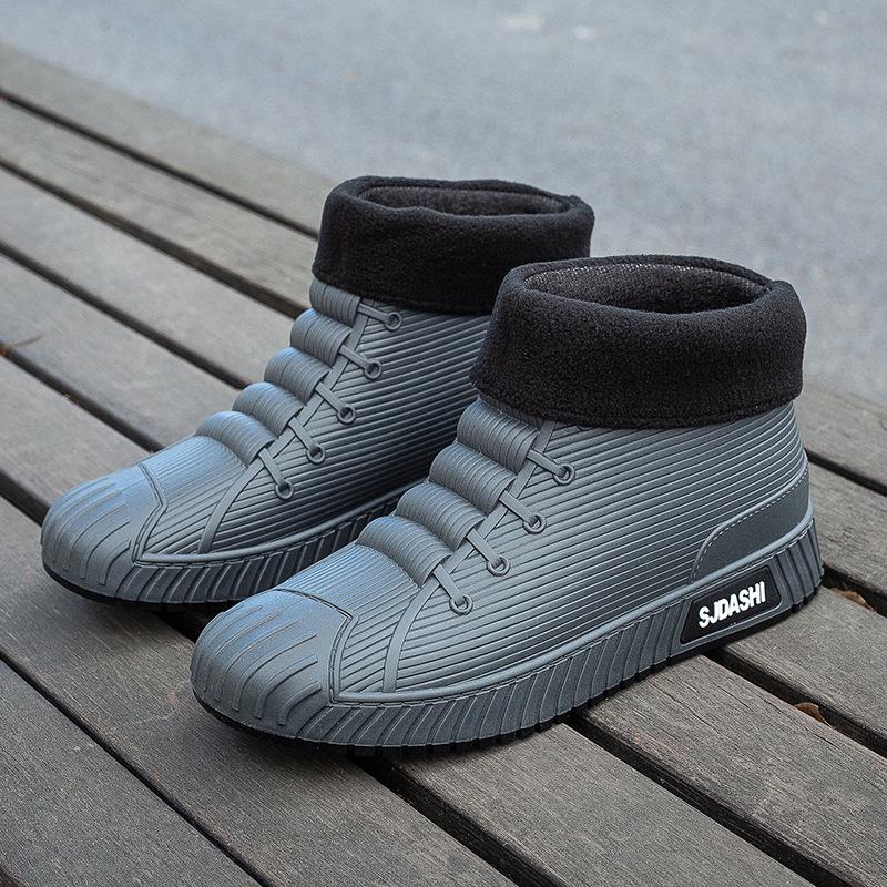 Мужские Нескользящие Водонепроницаемые Короткие Резиновые Сапоги для Кухни, Мойки Машин, Рыбалки и Многого Другого