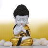 Полирезиновая статуэтка Будды Декоративная фигурка Маленький Будда-монах, (Золотой с каймой)