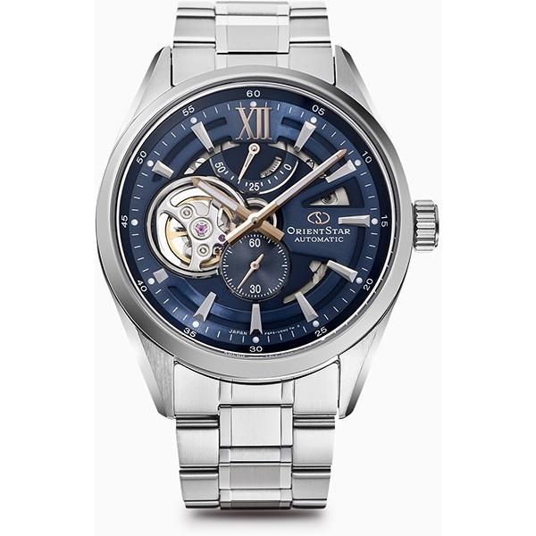 Мужские механические часы Orient Star Contemporary Modern Skeleton с металлическим браслетом RK-AV0135L