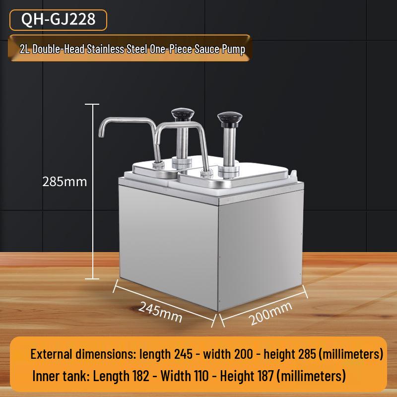 Stainless Steel Sauce Pump Dispenser for Coffee, Syrup, and Jam