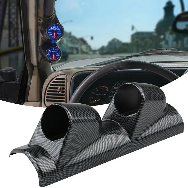 52mm 60mm Universal Car 2 Hole Left/Right Hand Auto Dual Holes A-Pillar Holes Double Hose Guage Holder Pod Modified Instrument