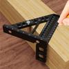 Aluminum Alloy Square Protractor 3D Multi Angle Woodworking Angler Scriber Triangular Ruler High Precision Layout Measuring Tool