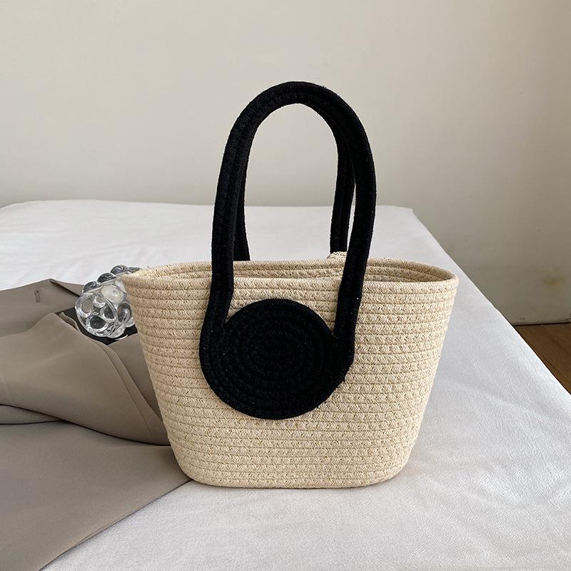 Плетеная сумка нишевая сумка под мышкой женская соломенная сумка для морского отдыха пляжная сумка бант сумка через плечо портативная сумка-тоут