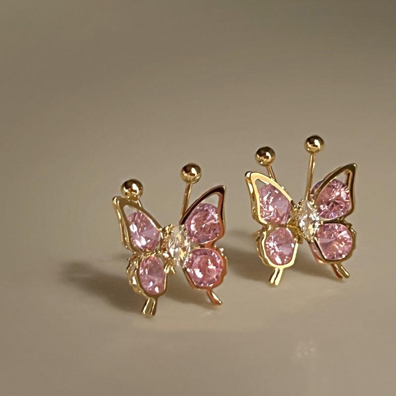 Серьги с кисточками из розового циркона в форме сердца и звезды, модные темпераментные женские серьги Y2K с бантом, индивидуальное очарование, вечерние ювелирные изделия, подарок