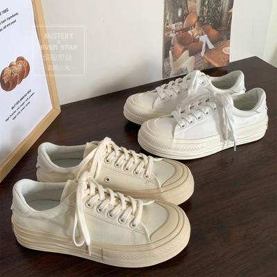 Платформенные парусиновые туфли женские растворяющиеся туфли новая высота универсальные белые туфли 803