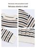 Tricolor Striped Wool Blend Round Neck Knit Pullover – Loose Fit, Long Sleeve for Autumn/Winter