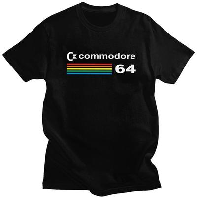 Мужская футболка Commodore 64 на заказ, с коротким рукавом, для компьютерных гиков и нердов, 100% хлопок, приталенная футболка, мерч