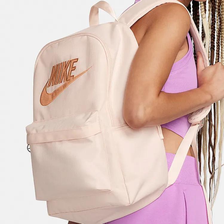 Nike Heritage Fabric Backpack Regular Unisex Ice Guava / Amber Brown (Unisex) Backpacks FB3040 838