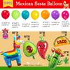 Fiesta themed balloon garland kit 150pcs Mexican Fiesta Party Decorations Arch With Cactus Llama Taco Avocado Chili Pepper Mylar Balloons for