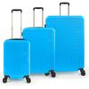 Набор чемоданов из 3 предметов синего цвета из АБС-пластика 16425