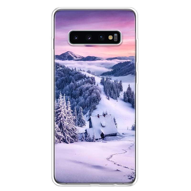 Пейзаж Зимний Свет Снег Для Samsung Galaxy A51 A50 A71 A70 Чехол для Телефона A40 A41 A30 A31 A20E A21S A10 A11 A01 5G A6 A8 + A7 A9