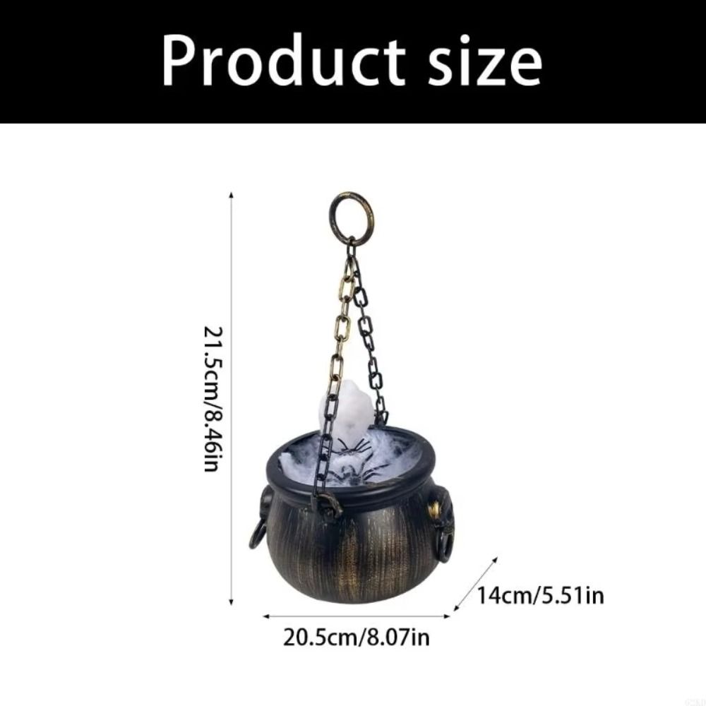Mystical Halloween Cauldron Black Party Prop Decor Table Centerpiece Halloween