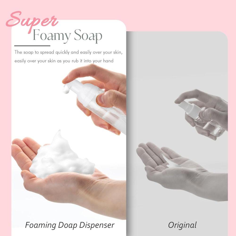 30/50ml Foam Pump Bottle Clear Empty Soap Bottle Portable Foaming Dispenser Cosmetics Packaging