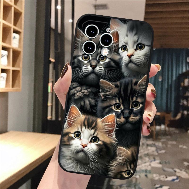 Чехол для телефона с милым котенком и котом для iPhone Samsung Galaxy Redmi Xiaomi Oppo OnePlus Note SA 7 8 9 10 11 12 13 14 20 21 22 23 53 54 Pro Max Plus Ultra
