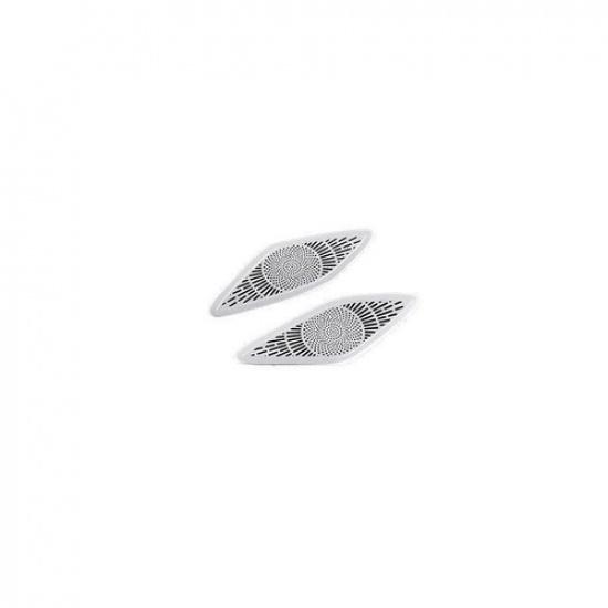 A Post Speaker Frame Cover Trim 2PCS For Benz GLA  - Silver Aluminum