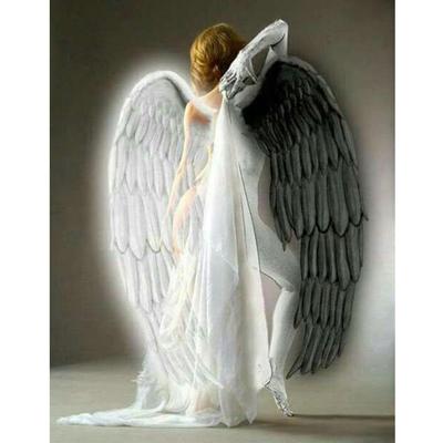 Huacan Алмазная картина Новый полный набор DIY Девушка-ангелочек Смола Кристалл Алмазное ремесло Украшение стен дома Ремесла Отправить семье и друзьям