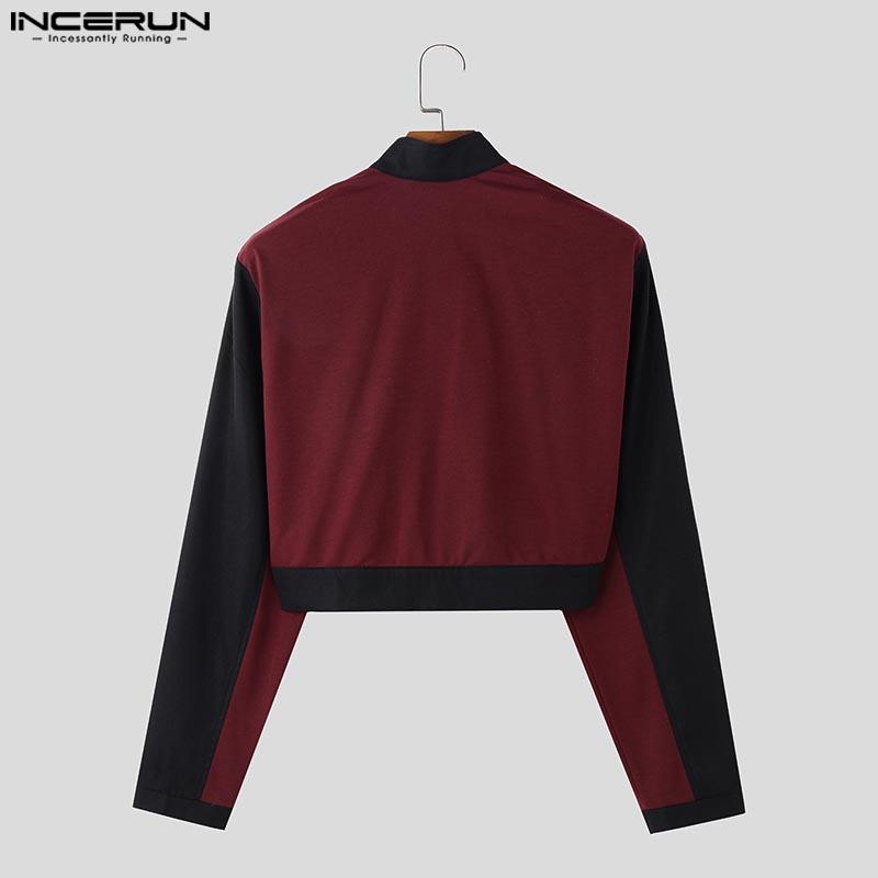 INCERUN Комплекты из двух предметов: мужские укороченные топы с коротким рукавом и длинные повседневные брюки, комплекты карго