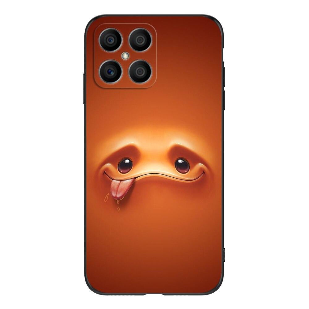 Чехол для Honor X8, задняя крышка для HonorX8, чехол для Honor X 8, чехол для телефона, защитная сумка, бампер, мягкий силиконовый черный чехол из ТПУ, милый забавный чехол