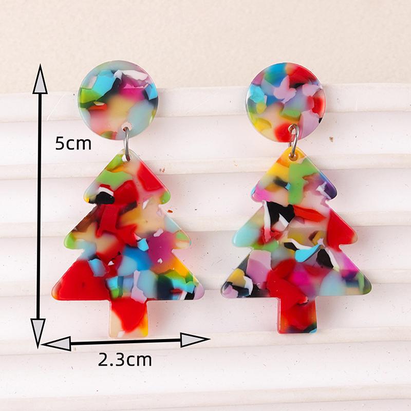 Акриловые серьги в виде свитера на Рождество, снежинки, Санта-Клаус, мультяшные серьги для женщин