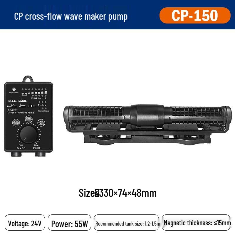 Создатель волн для аквариума с поперечным потоком: Бесшумный магнитный всасывающий насос для морских аквариумов с кораллами