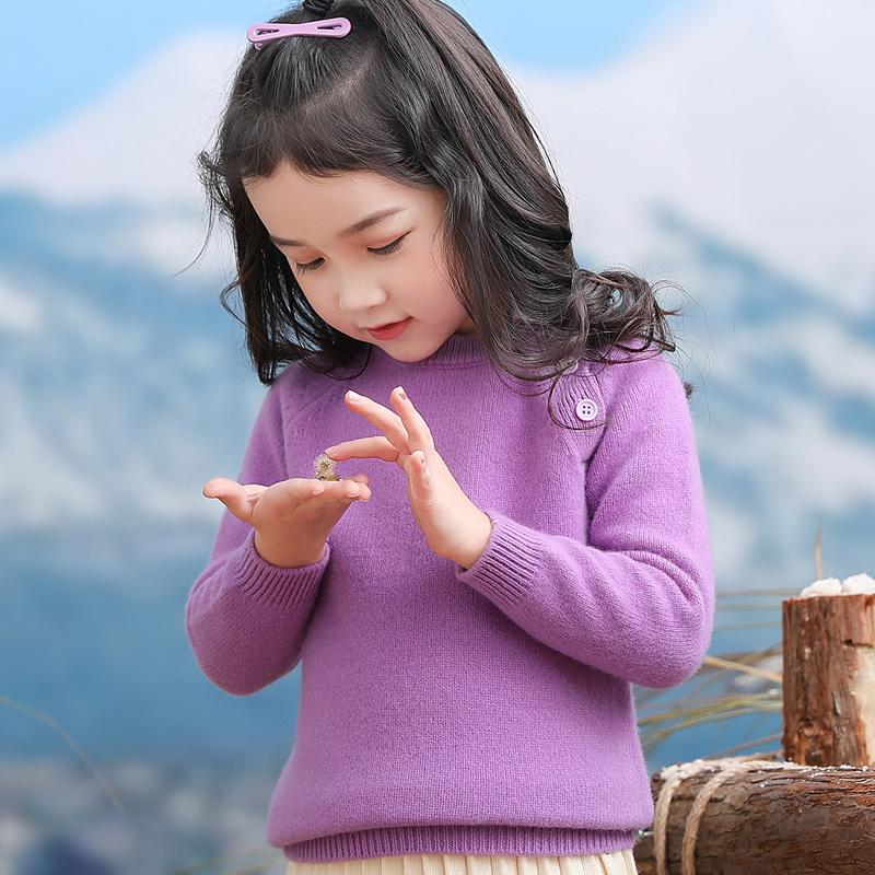 Kids Sweater 100% Merino Wool Turtleneck Children Winter Thick Wool Pullover Soft Warm Autumn Jumper Knit Top Long Sleeve