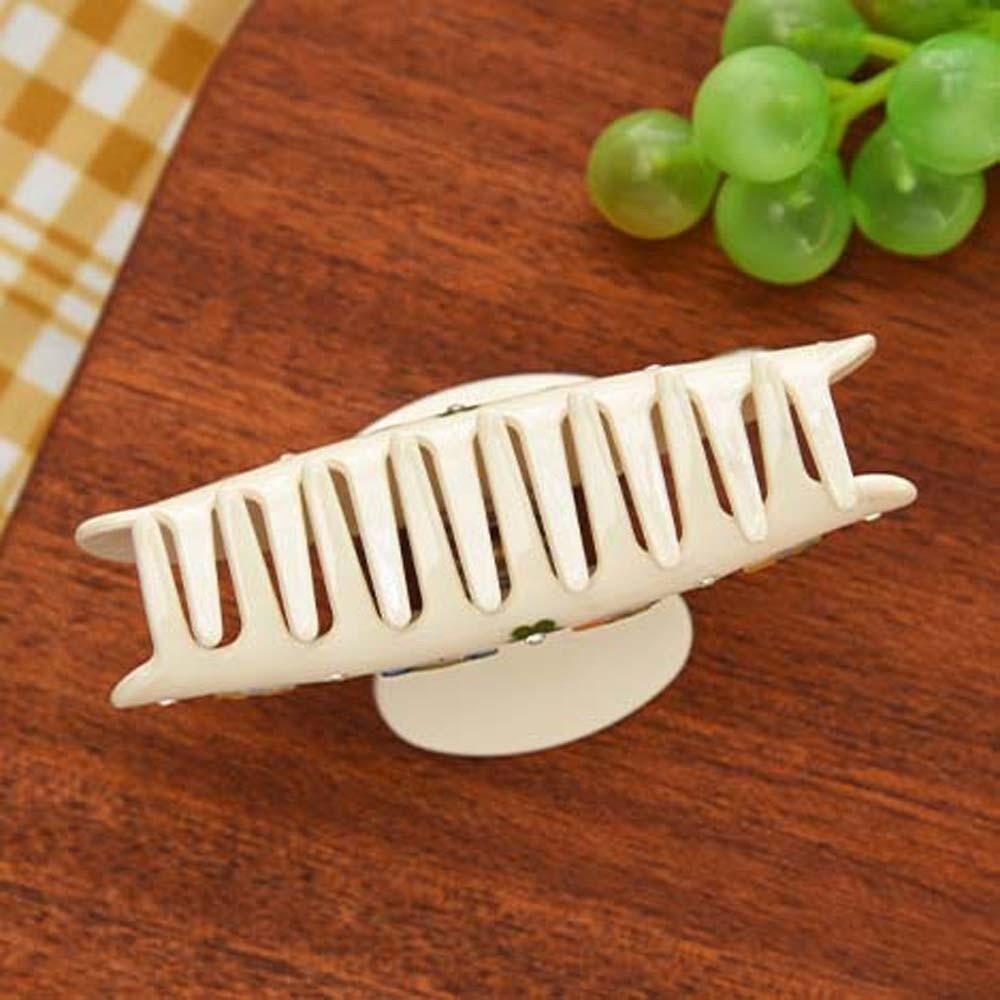 Korean Style Rhinestone-inlay Hair Claw Iridescent Acrylic Hair Claw Women Shark Clip  Daily