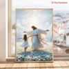 1pc Dancing Angel Frameless Canvas Wall Art - Inspirational Christian Print, Sacred Ring Spirit Decor, Suitable for Home, Church, Prayer Room