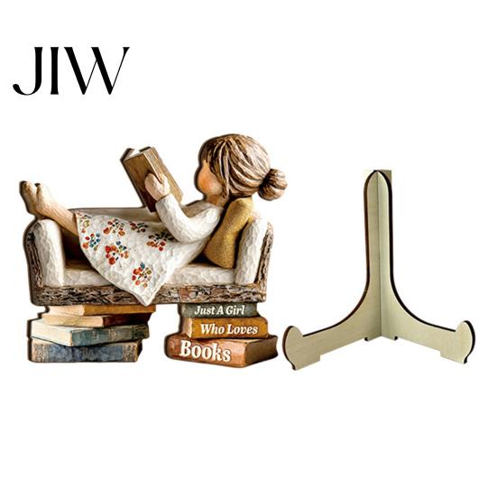 Corrosion-resistant Nordic Decor Wooden Reading Desktop Ornaments for Home Office Decor, Minimalist Figurine, Creative Appearance Table Art