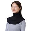 Missy List Lightweight Organic Cotton Turtleneck Neck Warmer for Fall and Winter Women's (Black)