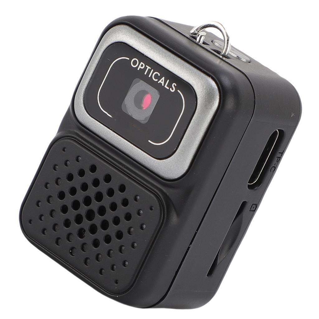 Tiny Keychain Camera 1080P HD Video 2MP Picture Portable Miniature Retro Digital Camera with 32GB Storage Card Black
