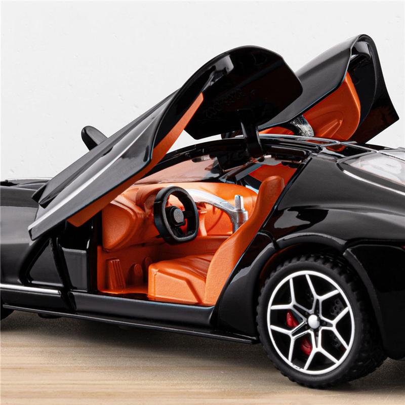 1/32 Bugatti Atlantic Модель спортивного автомобиля из сплава Литой металл Гоночные автомобили Модель автомобиля Симуляция звука и света Коллекция Детская игрушка Подарок