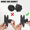 Upgrade Anti-Theft Lock 5.9" Aluminum Double Socket Arm for 1.5 Inch Ball Mount, C Size 38mm Ball Components, Heavy Duty Arm Compatible with RAM